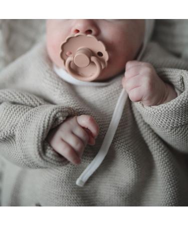 Frigg Daisy Latex Pacifier - Jet Black Size 1 (0-6 Months) | BPA Free | Symmetrical Cherry Shaped Nipple | Made in Denmark | International Shipping Available - Buy Online on GoSupps.com