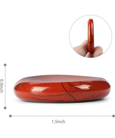 Artistone Red Jasper Crystal Thumb Worry Stone - Hand Carved Healing Pocket Stone for Meditation and Reiki - Buy Online on GoSupps.com