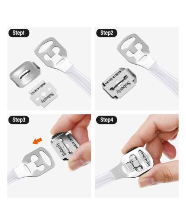 52-Piece Callus Shaver Set with Replacement Slices - Hard Skin Remover and Foot Care Tools - Buy Online on GoSupps.com