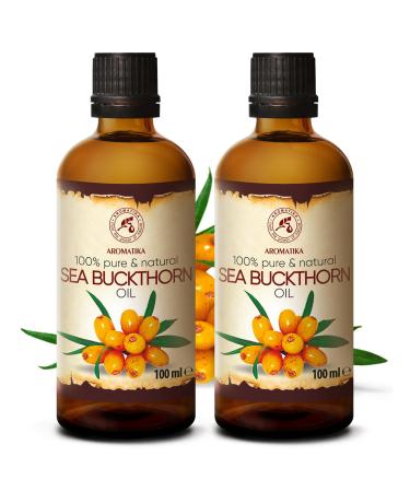 Pure Sea Buckthorn Oil 200ml - Cold-Pressed Sanddorn Oil for Skin & Body Care - Natural Hippophae Rhamnoides Carrier Oil - Buy Online on GoSupps.com