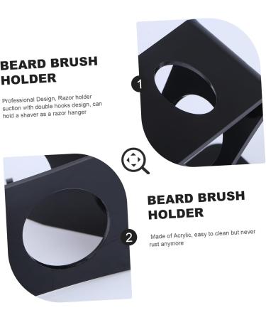 Angoily Men's Beard Brush Holder - Acrylic Mounted Tool Stand for Razors & Brushes - Buy Online on GoSupps.com