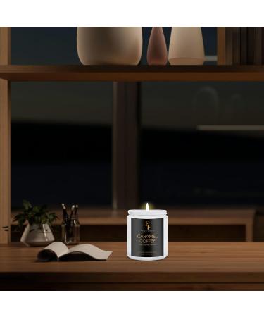 Caramel Coffee Scented Candle - 7oz Natural Soy Wax Aromatherapy Jar - Eco-Friendly & Long-Lasting Home Fragrance - Buy Online on GoSupps.com