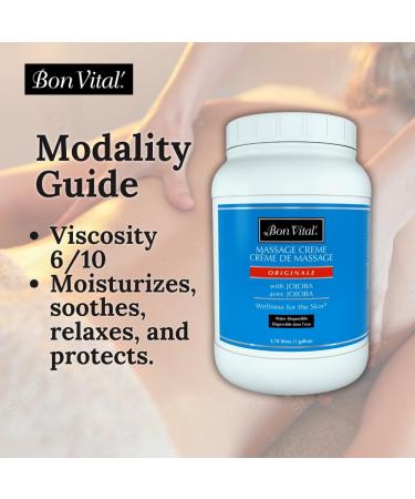 Bon Vital Original Massage Creme - Versatile Massage Foundation for Sore Muscles & Dry Skin Repair - 1 Gallon Jar - International Shipping Available - Buy Online on GoSupps.com