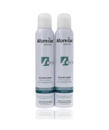 Allpresan Lot de 2 cr mes diab tiques en micro-argent + cr me r paratrice avec micro-argent pour peaux tr s s ches squameuses en cas de diab te sucr - 200 ml