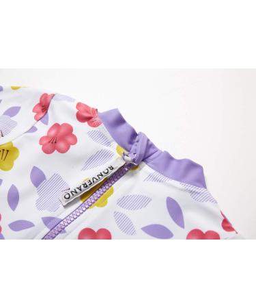 BONVERANO Baby Girls Swimsuit 18-24 Months Purple | UPF 50+ Long Sleeve One Piece Swimwear - Buy Online on GoSupps.com