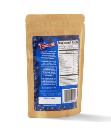 Wyman's Wild Blueberry Powder - 100% Wild Blueberries for Antioxidant-Rich Smoothies & Baking - 8oz Resealable Pouch - Buy Online on GoSupps.com