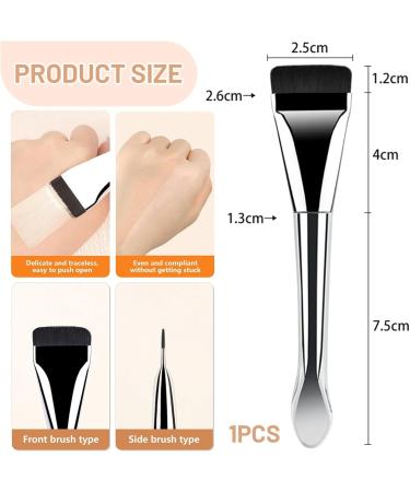 Irikdescia Flat Foundation Brush for Liquid Makeup Fishtail Shape Ultra Thin Makeup Brush Angled Liquid Foundation Brush for Liquid Creamy Concealer Brush - Buy Online on GoSupps.com