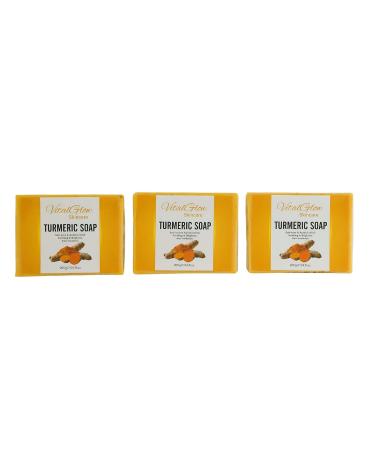Turmeric Soap Bar - Vegan Plant-Based Natural Cleansing for All Skin Types | 7.04 oz Yellow Soap for Face & Body | Pack of 1 - Buy Online on GoSupps.com