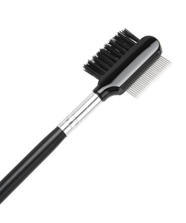 Professional Double-Headed Eyebrow Brush & Comb - Stainless Steel Dual-Use Makeup Tool for Women & Girls | Perfect for Eyebrow and Eyelash Grooming - Buy Online on GoSupps.com