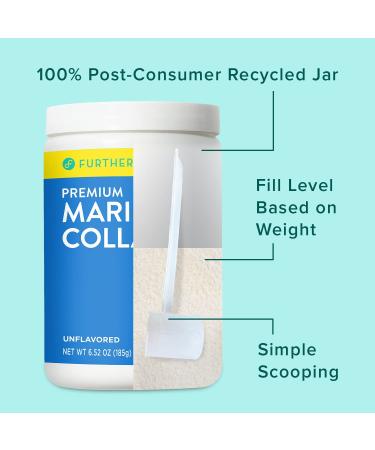 Further Food Premium Marine Collagen Peptides Unflavored - 6.5 oz (185g) - Boost Skin & Joint Health - Buy Online on GoSupps.com
