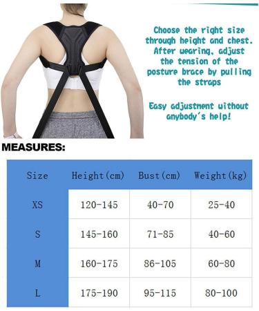 Posture Corrector Back Belt - Clavicle Support Brace for Men & Women (Large) - Prevent Slouching & Improve Posture - Buy Online on GoSupps.com