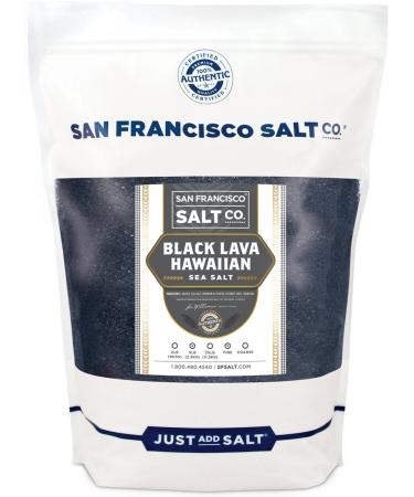 Black Lava Hawaiian Sea Salt - 5 lb. Bag Fine Grain by San Francisco Salt Company 5 Pound (Pack of 1)