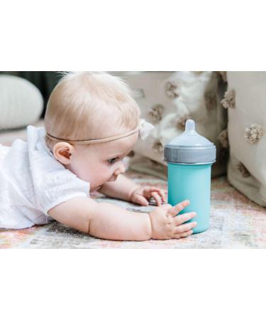 Mason Bottle Silicone Baby Bottle with Medium Flow Nipple - 8 Ounce, BPA Free, Non-Toxic - Made in USA - Teal (1 Count) - Buy Online on GoSupps.com