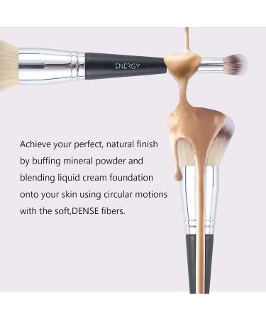 ENERGY 2-in-1 Foundation & Concealer Brush for Liquid, Cream, and Powder Makeup - Gift for Her/Woman - Buy Online on GoSupps.com