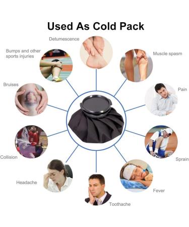 Ice Bag for Injuries & Pain Relief - 4 Pack 6 inch Reusable Cold Pack with Screw Top Lid - Buy Online on GoSupps.com