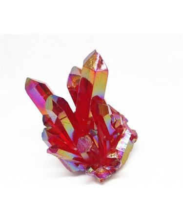 Natural Crystal Rough 145g Natural red Quartz Cluster Beautiful red Aura Angel Crystal Cluster Reiki Titanium Coating Cluster - Buy Online on GoSupps.com