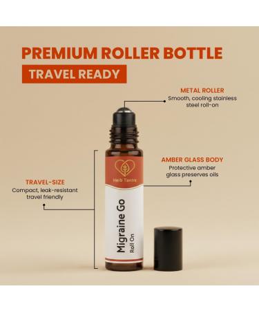 Migraine Go Roll On | Cooling Peppermint Oil Headache Stick | Blend of Eucalyptus, Rosemary, & Lavender Essential Oils | Natural Self Care 0.3 Fl Oz (Pack of 1) - Buy Online on GoSupps.com