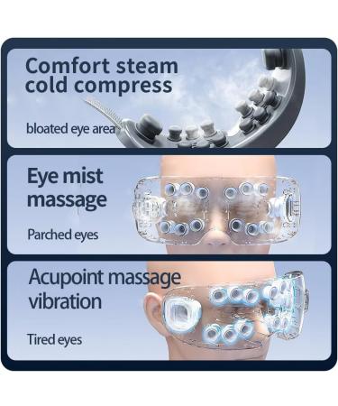 Eye Massager with Heat & Music | 6 Massage Modes for Relaxation | Perfect Eye Care Gift for Friends Mom & Dad - Buy Online on GoSupps.com