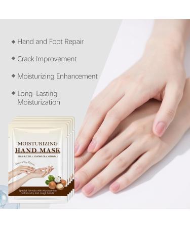 Masque nourrissant pour les mains au beurre de karit et l'huile de jojoba : hydrate intens ment les mains s ches adoucit la peau rugueuse et fournit un spa pour les mains de 20 30 minutes la 1 pi ce. - Buy Online on GoSupps.com