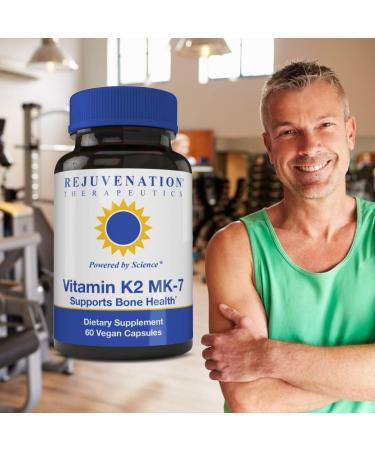 Rejuvenation Therapeutics Vitamin K2 MK-7 | High Potency 300mcg | 60-Day Supply | Vegetarian Capsules - Buy Online on GoSupps.com