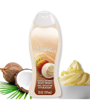 Coconut Butter Scrub Exfoliating Body Wash 20 oz Hydrating Formula