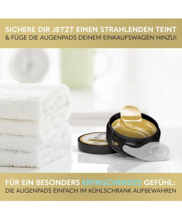 Korean Skincare by Saborando | 24K Gold Eye Pads for Dark Circles Wrinkles and Anti-Aging | Collagen & Hyaluronic Eye Care Masks - 60 Beauty Treatments with Vitamin E - Buy Online on GoSupps.com