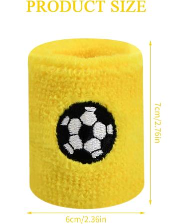 Colorful 6-Piece Children's Sports Bracelets - Football & Basketball Cotton Wrist Bands for Active Kids - Buy Online on GoSupps.com