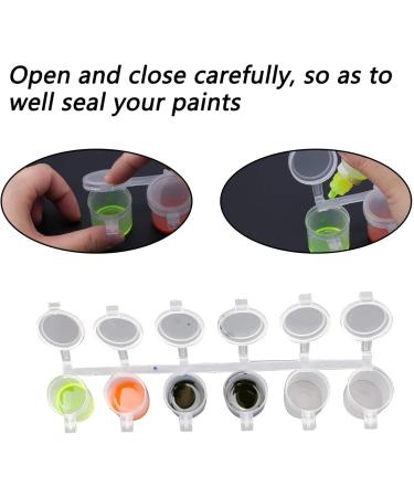 AIEX 5 Strips 30 Pots Empty Paint Cup Pods - Clear Plastic Storage Containers for Art Activities - Buy Online on GoSupps.com