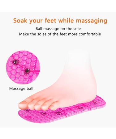 Portable Foot Bath Shoes - 1 Pair for Relaxation and Blood Circulation | Red Medium with Bath Powder - Buy Online on GoSupps.com