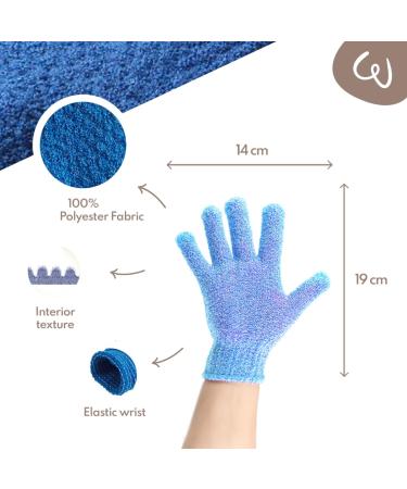 WE COSMETIC Body Exfoliating Gloves & Loofah Mitt | Heavy Exfoliation Scrubbing Set - Buy Online on GoSupps.com