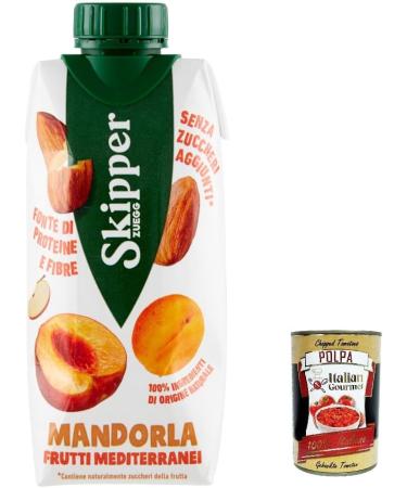 Italian Gourmet E.R. Zuegg Skipper Mediterranean Fruit Almond Bottles 330ml + Polpa Italian Gourmet 400g (Pack of 12) - Buy Online on GoSupps.com