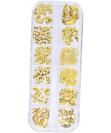 Beaupretty Tools Boxes nail art decoration nail tools rose gold decorations manicure tools nail decorations for nail art nail art ornaments manicure decoration hollow out 3d golden Nails - Buy Online on GoSupps.com