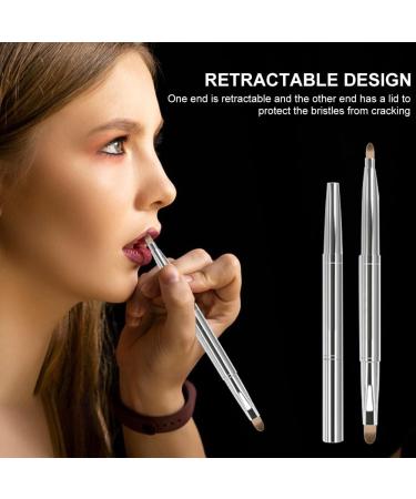 SculptZen Retractable Lip Makeup Brush Double Ended Lipstick Applicator Brush Portable Lip Brush Concealer Brush Eye Shadow Brush Lip Contours Makeup Tool with Lid for Women Girls Travel and Daily Use - Buy Online on GoSupps.com