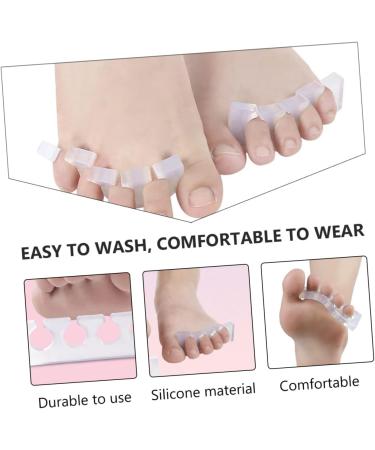 FRCOLOR Silicone Bunion Toe Spreader & Separator - 2 Pairs, Five Toe Splitter, Toe Adjuster, Stretchers for Bunions - Little Toe Protectors - White x2pcs - Buy Online on GoSupps.com