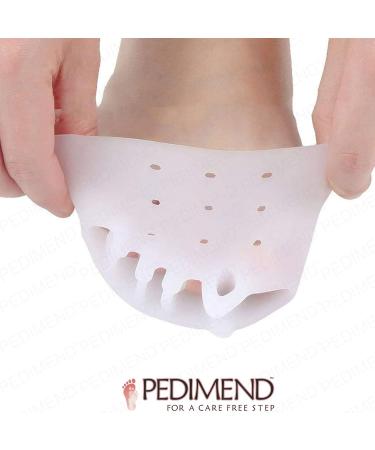 Pedimend Gel Toe Separators & Metatarsal Pads - 2 Pairs for Overlapping Toes, Bunions & Hallux Valgus - Pain Relief & Toe Straightener - Buy Online on GoSupps.com