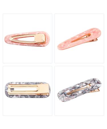 Colorful Geometric Acrylic Resin Hair Clips - 12 Piece Set for Women & Girls - Buy Online on GoSupps.com