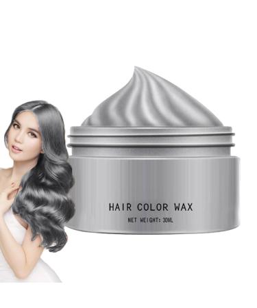 Hair Color Wax 30ml Hair Color Wax Washable Color Mud Styling Cream for Teens Festivals Parties Cosplay Gray F