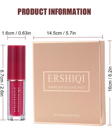  Kasmole Waterproof Lip Gloss | Pack of 12 Fast-Drying Long-Lasting Lip Tints Lip Care Beauty Products for Dates Home Work Kasmole - Buy Online on GoSupps.com