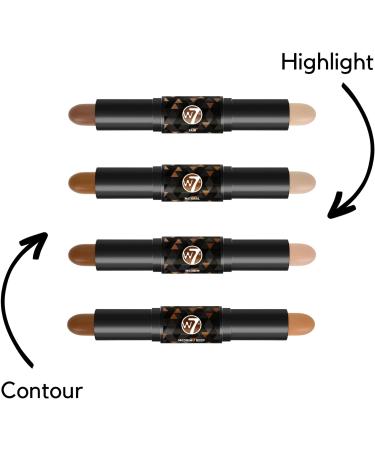 W7 Contour Stick - Double-Ended Creamy Contour & Highlight Makeup - Bronze Shape & Define - Medium Deep Medium Deep 1 count (Pack of 1) - Buy Online on GoSupps.com