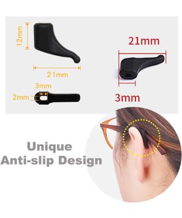 OPUGIT Glasses Ear Hooks - 10 Pairs Comfort Silicone Anti-Slip Holders for Sports Eyeglasses - Temple Tip White - Buy Online on GoSupps.com