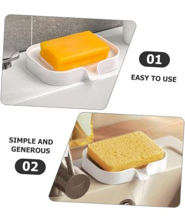 Alipis 5-Stage Plastic Soap Holder - Self-Empty Shower & Sink Soap Container Durable ABS White Palette for Rinse Pools - Buy Online on GoSupps.com