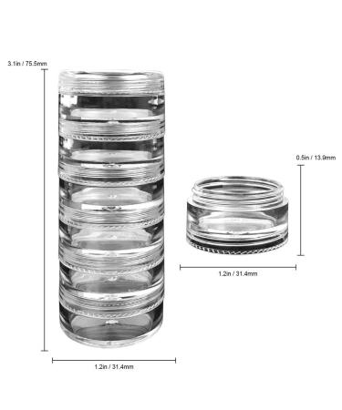Beauticom 5G/5ML Stackable Clear Plastic Jars - 12 Pack for Cosmetics Crafts & Storage | Ideal Screw Cap Container - Buy Online on GoSupps.com