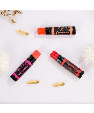 Organic Cordyceps Lip Balm - Pink Orange Red | Moisturizing & Natural | International Shipping - Buy Online on GoSupps.com