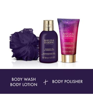 Baylis & Harding Midnight Fig & Pomegranate Luxury Essentials Treat Box Gift Set - Vegan Friendly (1 Pack) - Buy Online on GoSupps.com