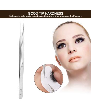 Tweezers Stainless Steel 4 Types Precision Tweezers Lightweight Good Tip Hardness Eye Lashes Extension Kit for People Eyelashes Extension Pointy Tweezers(ST - 11) - Buy Online on GoSupps.com