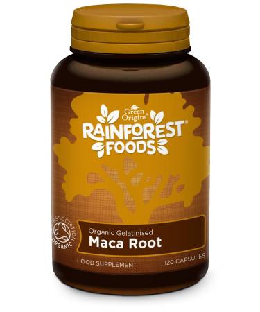 Rainforest Foods Organic Maca Root Capsules 500mg Pack of 120 120 Count (Pack of 1)