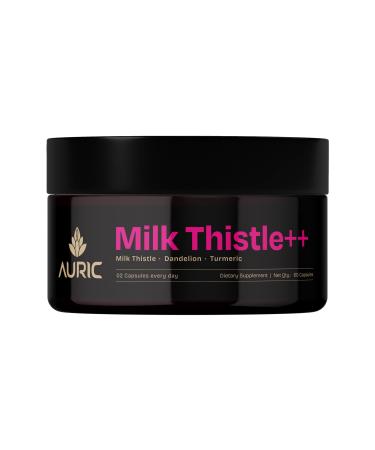 Auric Milk Thistle ++ 60 Capsules | Elite Formula | Daily Wellness Support | Veg Capsules | Gluten-Free | Additive-Free | Plant-Based| 500 mg Actives per Serve