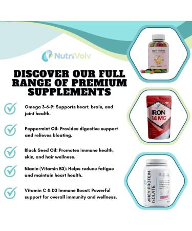 Nutrivolv Irish Sea Moss 12000mg - High Strength Vegan Capsules - Supports Immune System Skin & Digestive Health - 60 Capsules - Sea Moss Supplement for Energy Detox & Overall Wellness - Buy Online on GoSupps.com