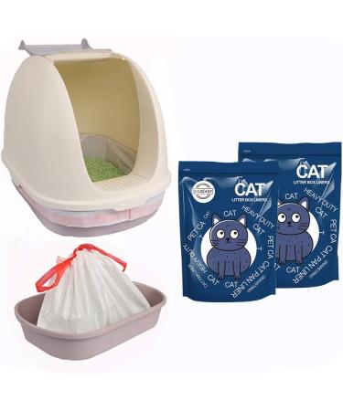 Bilieasy Cat Litter Box Liners large with Drawstrings 10 Pack Scratch Resistant Bags for Medium and Large Litter Box (M WHITE) - Buy Online on GoSupps.com