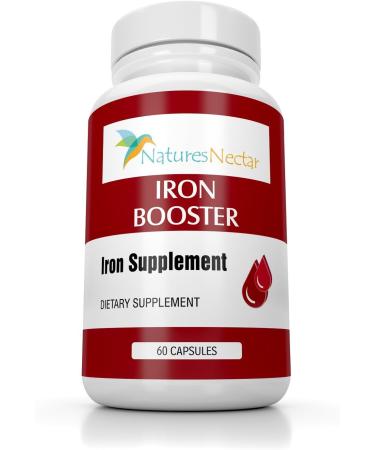 Iron Booster - Iron Supplement for Women - Helps Boost Red Blood Cell Production with Slow Release Non Constipating Ferrous Iron Pills for Women - Best Iron Supplements for Anemia - Raw Iron Vitamins - Buy Online on GoSupps.com
